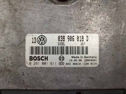 VW GOLF IV 1.9 TDI ECU / 038906018D / 0281001611 / BOSCH