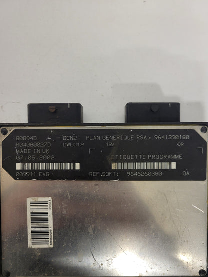 CITROEN BERLINGO ECU / R04080027D / 9641390180 / 9646260380 / DCN2 / DWLC12