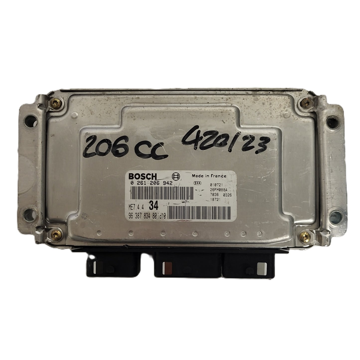 PEUGEOT 206 ECU / 0261206942 / ME7.4.4 / 9638783480 / BOSCH