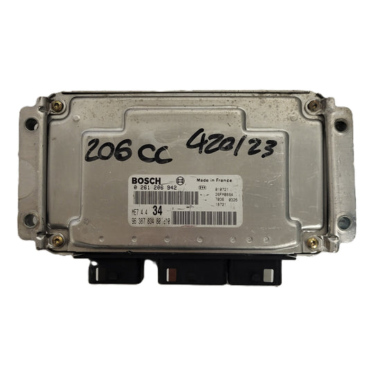 PEUGEOT 206 ECU / 0261206942 / ME7.4.4 / 9638783480 / BOSCH
