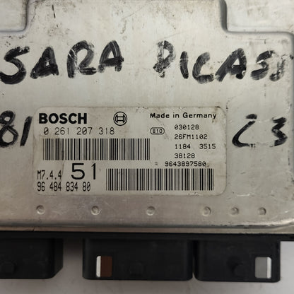 Citroen Xsara ECU / 0261207318 / 9648483480 / 9643897580 / M7.4.4 / BOSCH