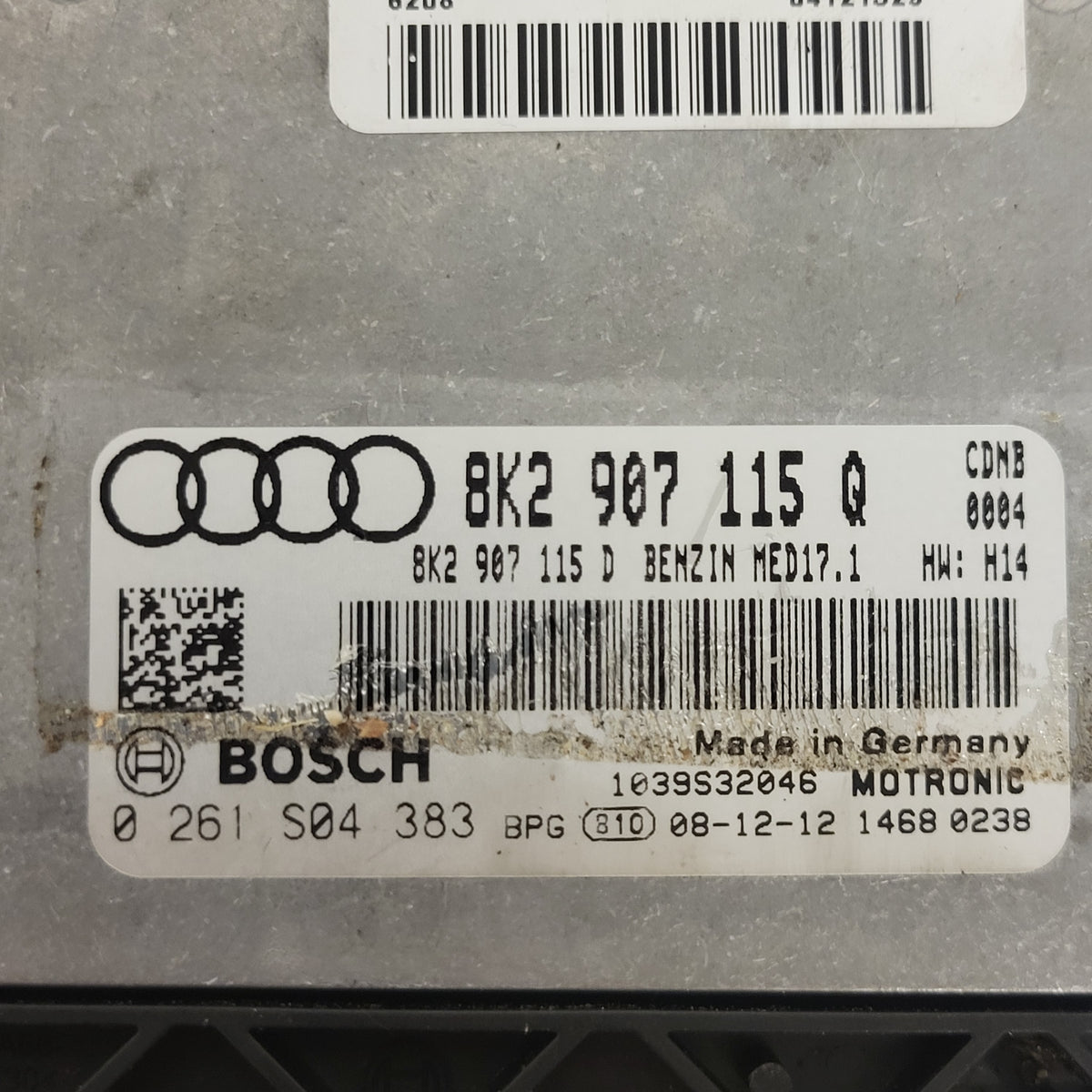 AUDI A4 A5 B8 ECU / 8K2907115Q  / 0261S04383  / MED17.1 / 8K2907115D / BOSCH - B45-01 - 2