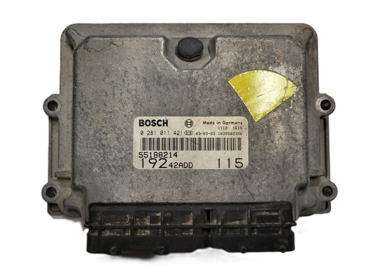 Fiat STILO 1.9 ECU / 0281011421 / 55188214 / BOSCH