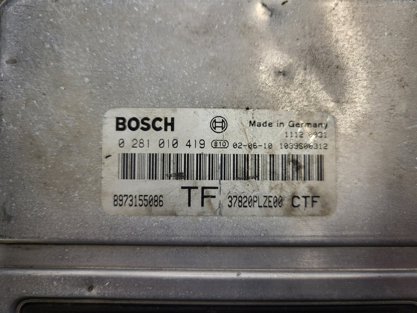 Honda Civic ECU / 0281010419 / 8973155086 / TF / BOSCH
