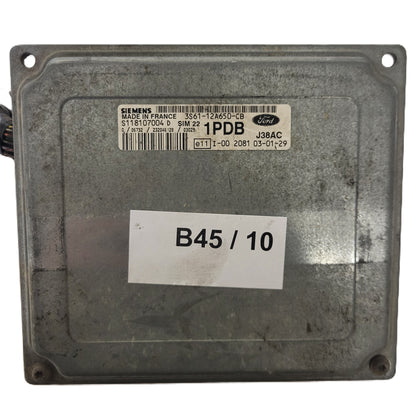 Ford ECU / S118107004D / 3S61-12A650-CB / 1PDB / SIM22 / J38AC / SIEMENS
