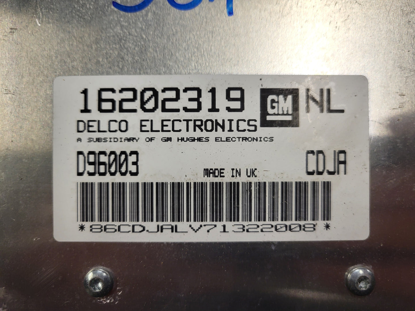 Opel ECU / 16202319 / CDJA / D96003 / GM