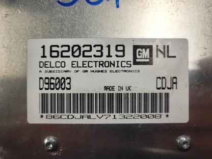 Opel ECU / 16202319 / CDJA / D96003 / GM