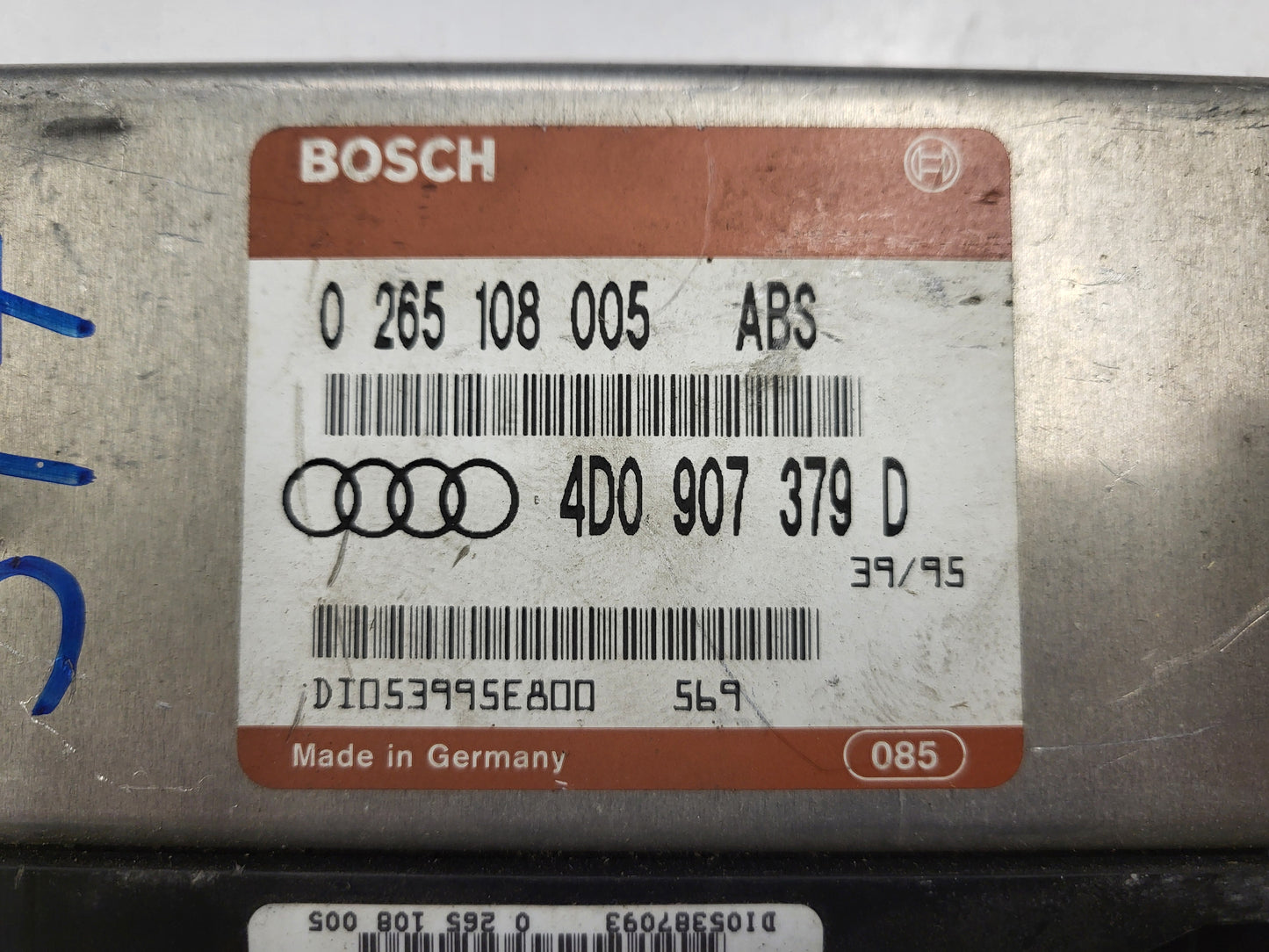 Audi A4 ABS ECU / 4D0907379D / 0265108005 / BOSCH