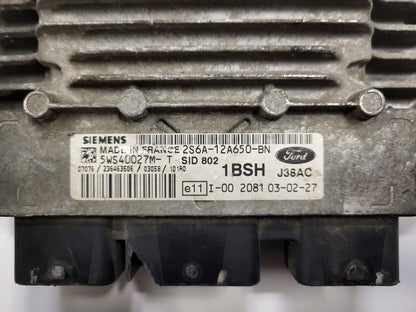 FORD FIESTA ECU / 2S6A-12A650-BN / 5WS40027-T / 1BSH / J38AC / SIEMENS