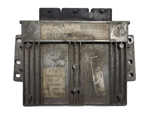 Peugeot 206 ECU / 9641815780 / 9637706180-03 / 21645547-7 / SAGEM