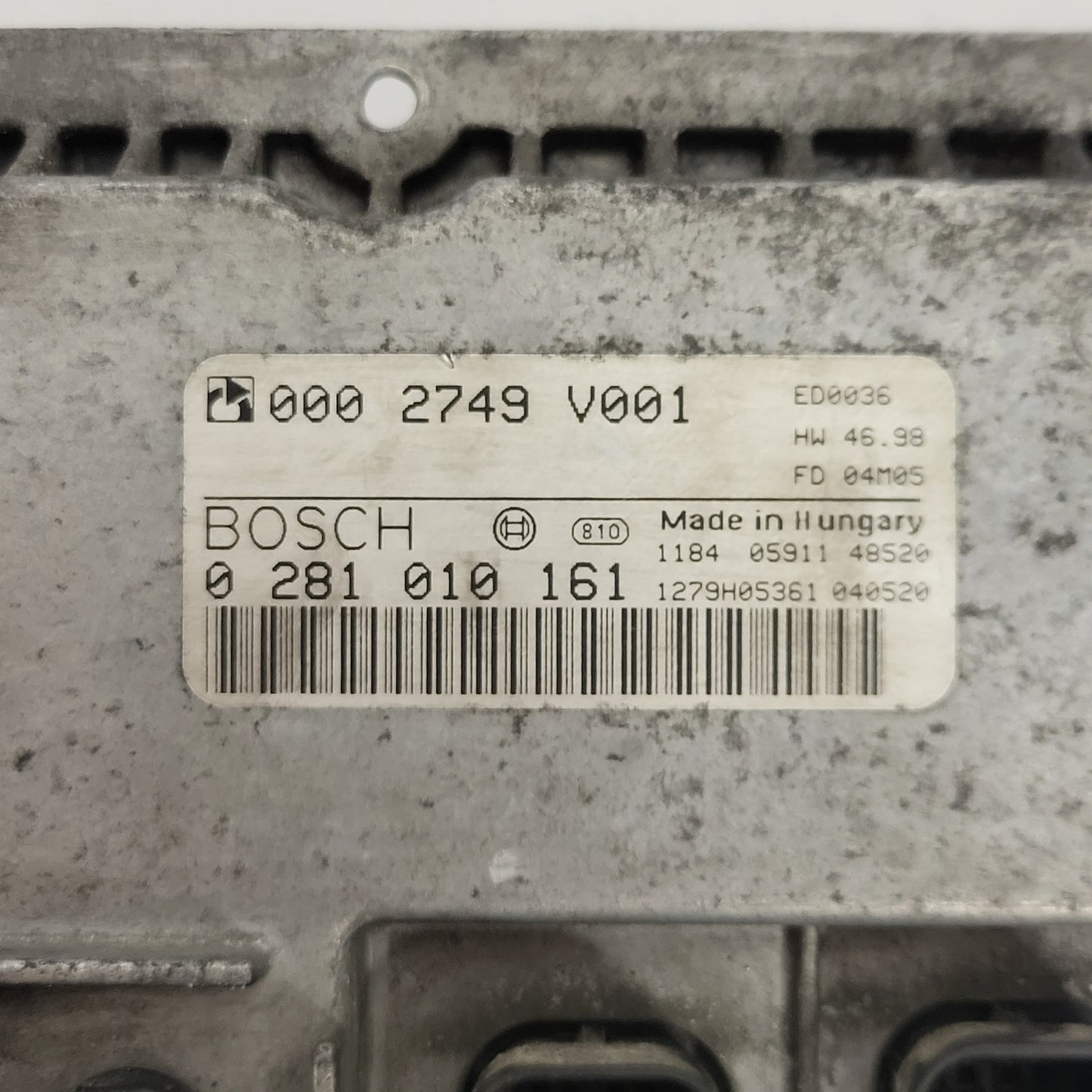 SMART FORTWO ECU / 0281010161 / 0002749V001 / ED0036 / BOSCH