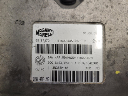 Fiat Seicento 600 ECU / 55187372 / IAW4AF.M9 / 61600.627.05 / MAGNETI MARELLI