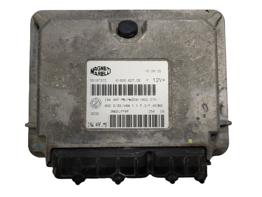 Fiat Seicento 600 ECU / 55187372 / IAW4AF.M9 / 61600.627.05 / MAGNETI MARELLI