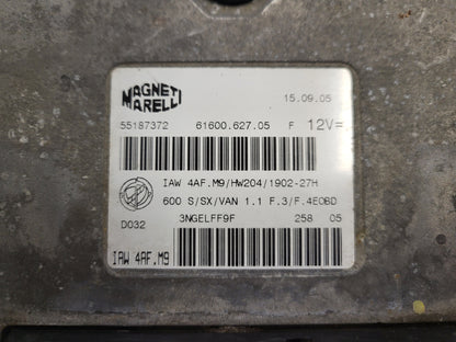 Fiat Seicento 600 ECU / 55187372 / IAW4AF.M9 / 61600.627.05 / MAGNETI MARELLI