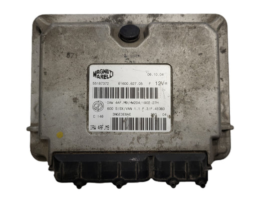 Fiat Seicento 600 ECU / 55187372 / IAW4AF.M9 / 61600.627.05 / MAGNETI MARELLI