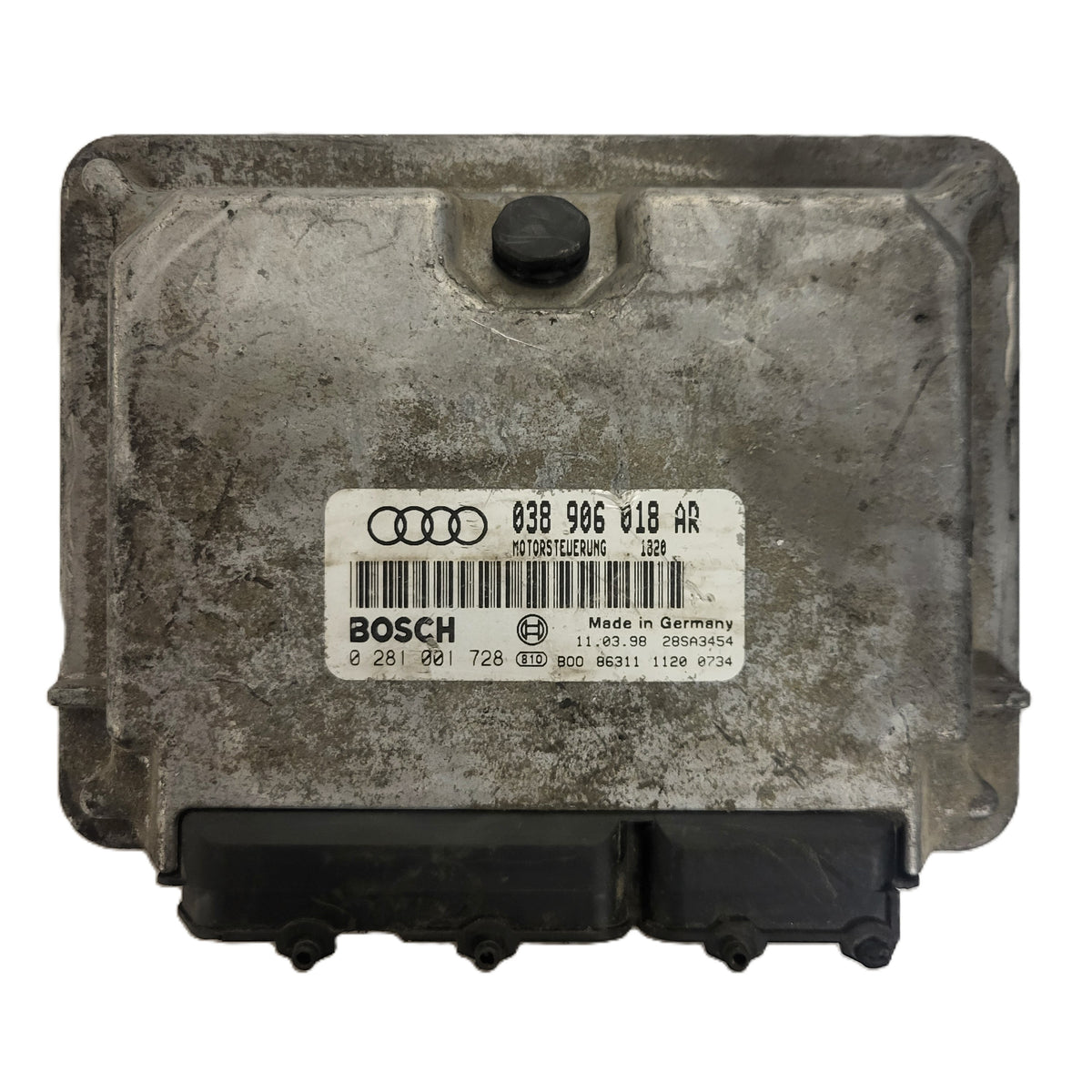 AUDI A3 1.9 TDI ECU / 038906018AR / 0281001728 / BOSCH - B47-05 - 1