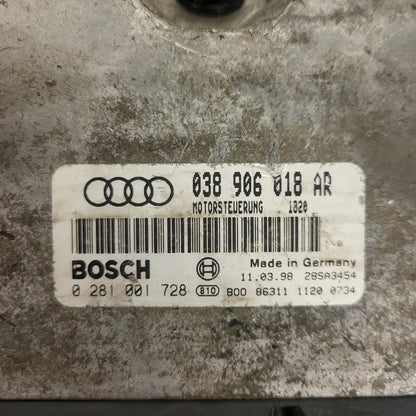 AUDI A3 1.9 TDI ECU / 038906018AR / 0281001728 / BOSCH - B47-05 - 2