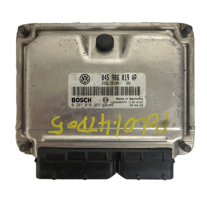 VW GOLF POLO ECU / 045906019AP / 0281010865 / EDC15P+ / BOSCH - B47-07 - 1