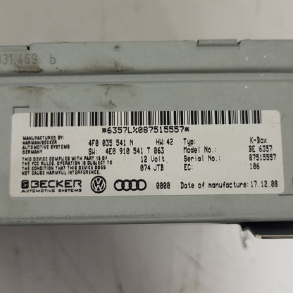 AUDI A4 A5 A6 RICEVITORE GPS K-BOX RADIO / 4F0035541N / 4E0910541T BECKER BE6357 - B47-11 - 2