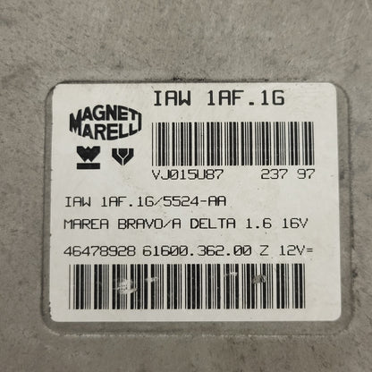 FIAT BRAVO ECU / IAW1AF.1G / 46478928 / 61600.362.00 / MAGNETI MARELLI - B47-12 - 2