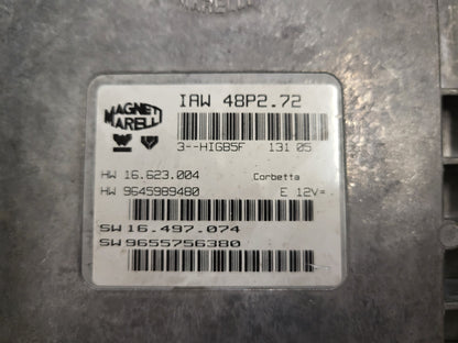 PEUGEOT CITROEN ECU / IAW 48P2.72 / SW 9655756380 / HW 9645989480 / MAGNETI MARELLI