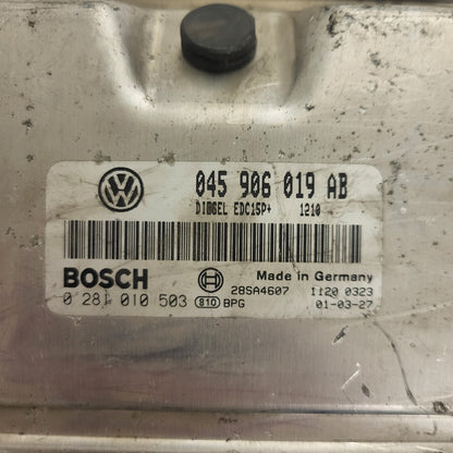VW POLO 9N ECU / 045906019AB / 0281010503 / EDC15P+ / BOSCH
