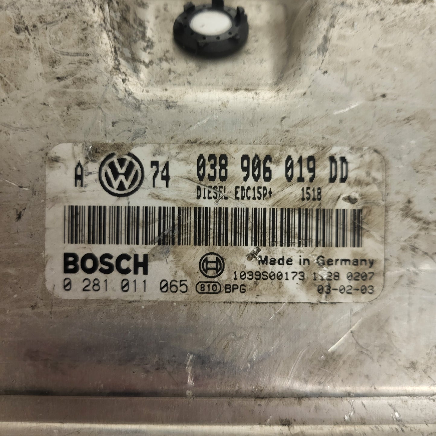 VW ŠKODA VAG ECU / 038906019DD / 0281011065 / EDC15P+ / 038906019 / BOSCH