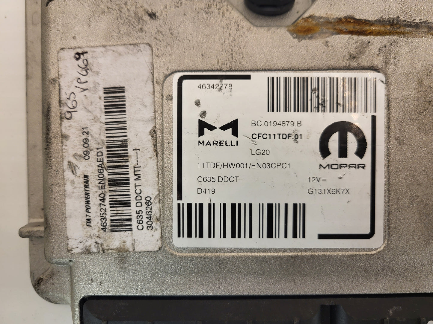 Fiat 500 Renegade ECU / 46342778 / BC.0194879.B / CFC11TDF.01 / MARELLI MOPAR