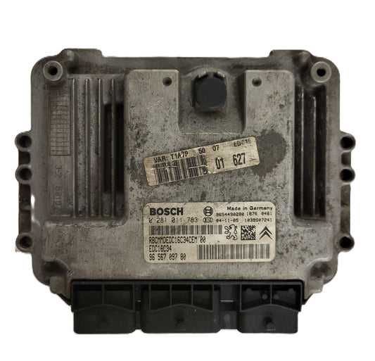 Peugeot Citroen ECU / 0281011783 / 9656709780 / EDC16C34 / 9654490280 / BOSCH