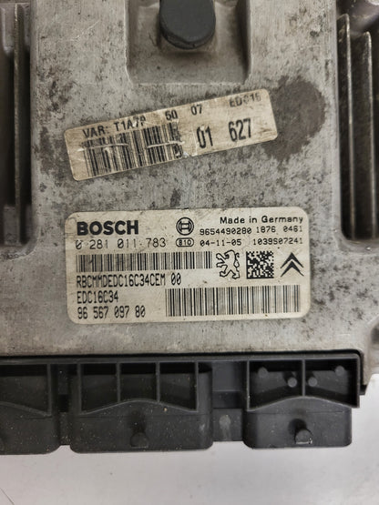 Peugeot Citroen ECU / 0281011783 / 9656709780 / EDC16C34 / 9654490280 / BOSCH
