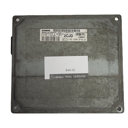 Ford FIESTA ECU / 6S61-12A650-FD / 2CJD / S120977315D / SIM210 / J38AC / SIEMENS - B49-05 - 1