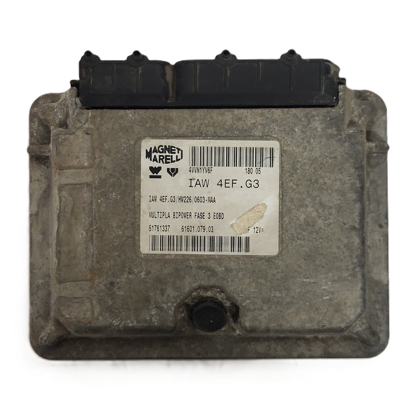 FIAT MULTIPLA ECU IAW 4EF.G3 / 51761337 / 61601 079.03 / HW226 / MAGNETI MARELLI