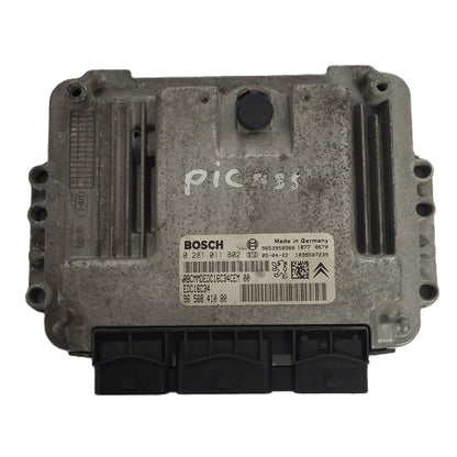 PEUGEOT CITROEN ECU / 0281011802 / 9656841080 / 9653958980 / EDC16C34 / BOSCH - B50-03 - 1