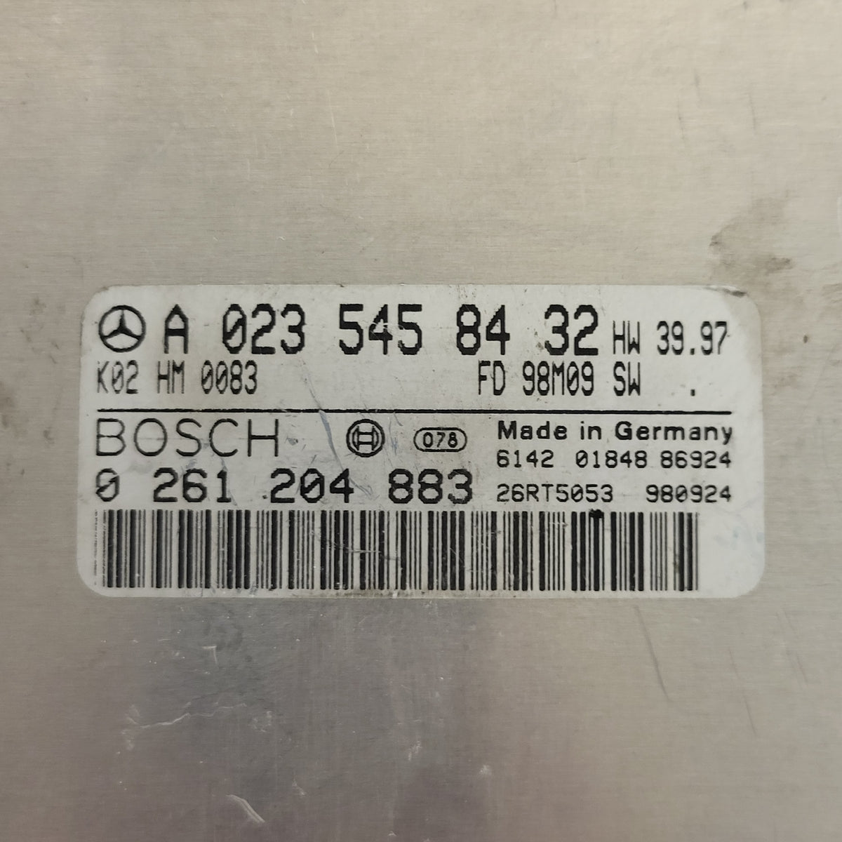 MERCEDES BENZ ECU / A0235458432 / 0261204883 / BOSCH - B50-04 - 2
