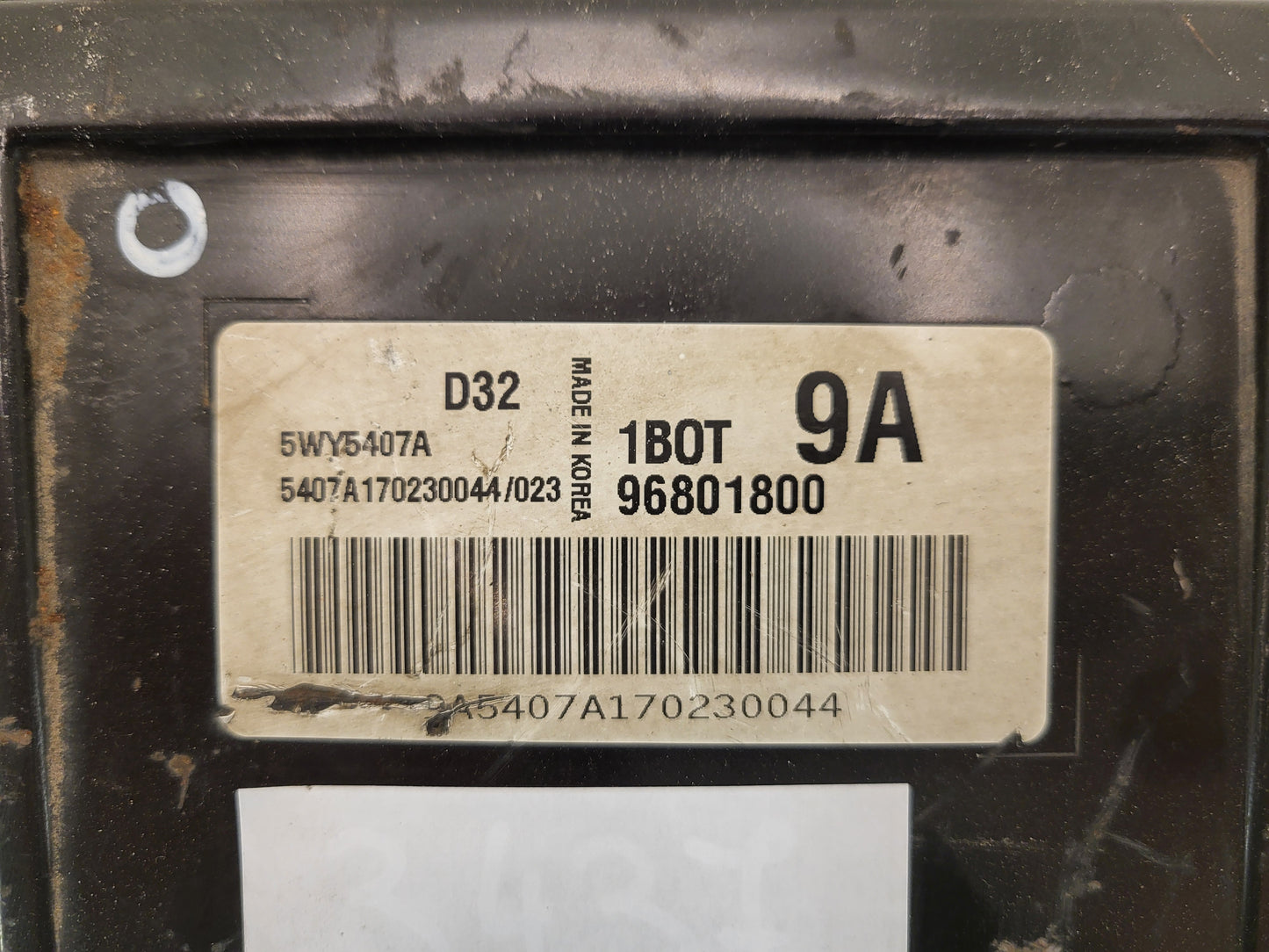 CHEVROLET MATIZ  ECU / 96801800 / 5WY5407A / 1BOT / 9A / D32
