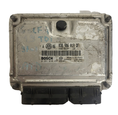 VW GOLF VAG ECU / 038906019DF / 0281010497 / EDC15P+ / 28SA5043 / 038906019 - B50-24 - 1