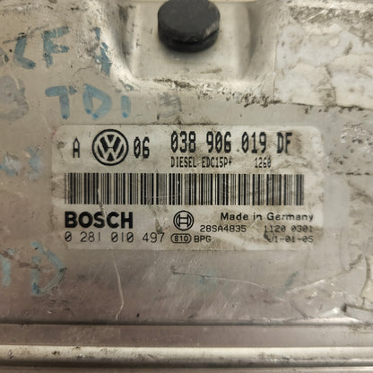 VW GOLF VAG ECU / 038906019DF / 0281010497 / EDC15P+ / 28SA5043 / 038906019