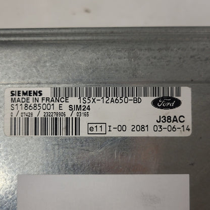 FORD FIESTA ECU / S118685001E / 1S5X-12A650-BD / SIM24 / SIEMENS - B51-06 - 2