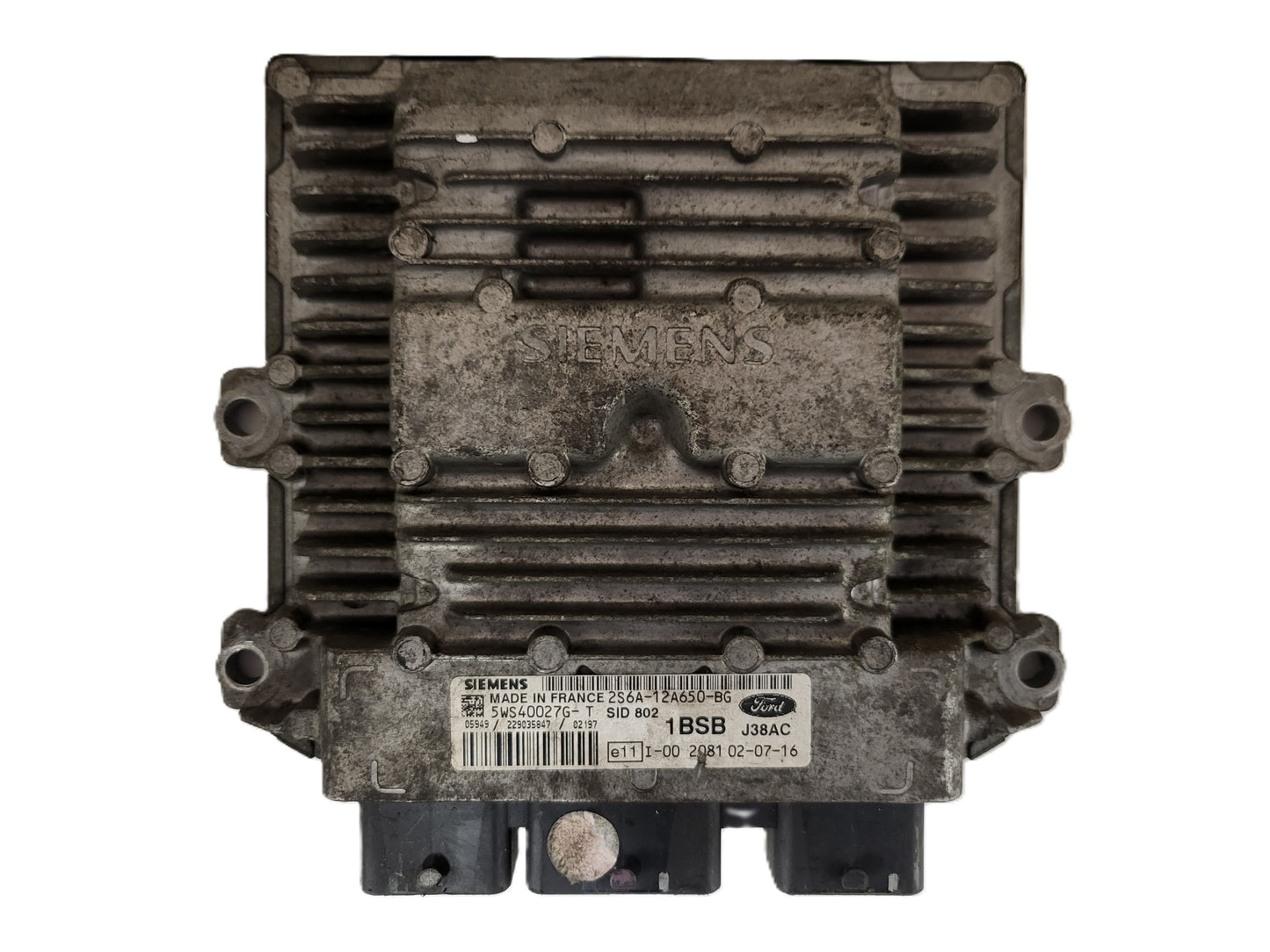 FORD FIESTA ECU / 2S6A-12A650-BG / 5WS40027G-T / 1BSB / SID802 / SIEMENS