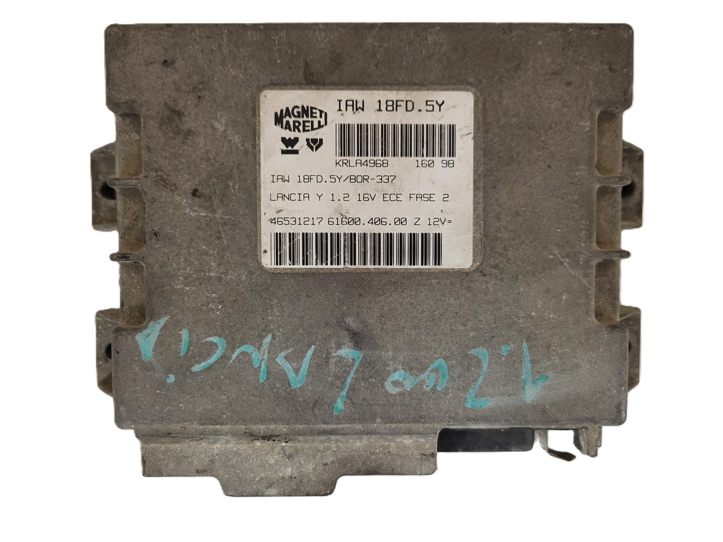 LANCIA Y 1.2 16V ECU / 46531217 / IAW 18FD.5Y / 61600.406.00 / MAGNETI MARELLI