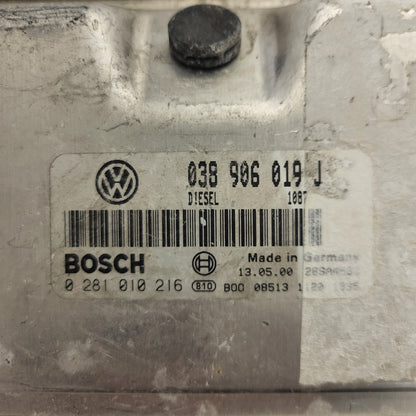 VW SHARAN ECU / 038906019J / 0281010216 / EDC15P+ / BOSCH
