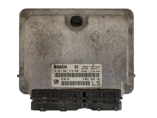 Opel Astra G ECU / 0281001670 / 90589736 / LS / BOSCH