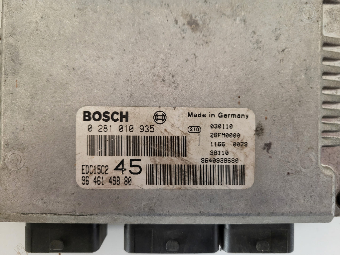 PEUGEOT 307 ECU / 0281010935 / EDC15C2 / 9646149880 / 9640938680 / BOSCH
