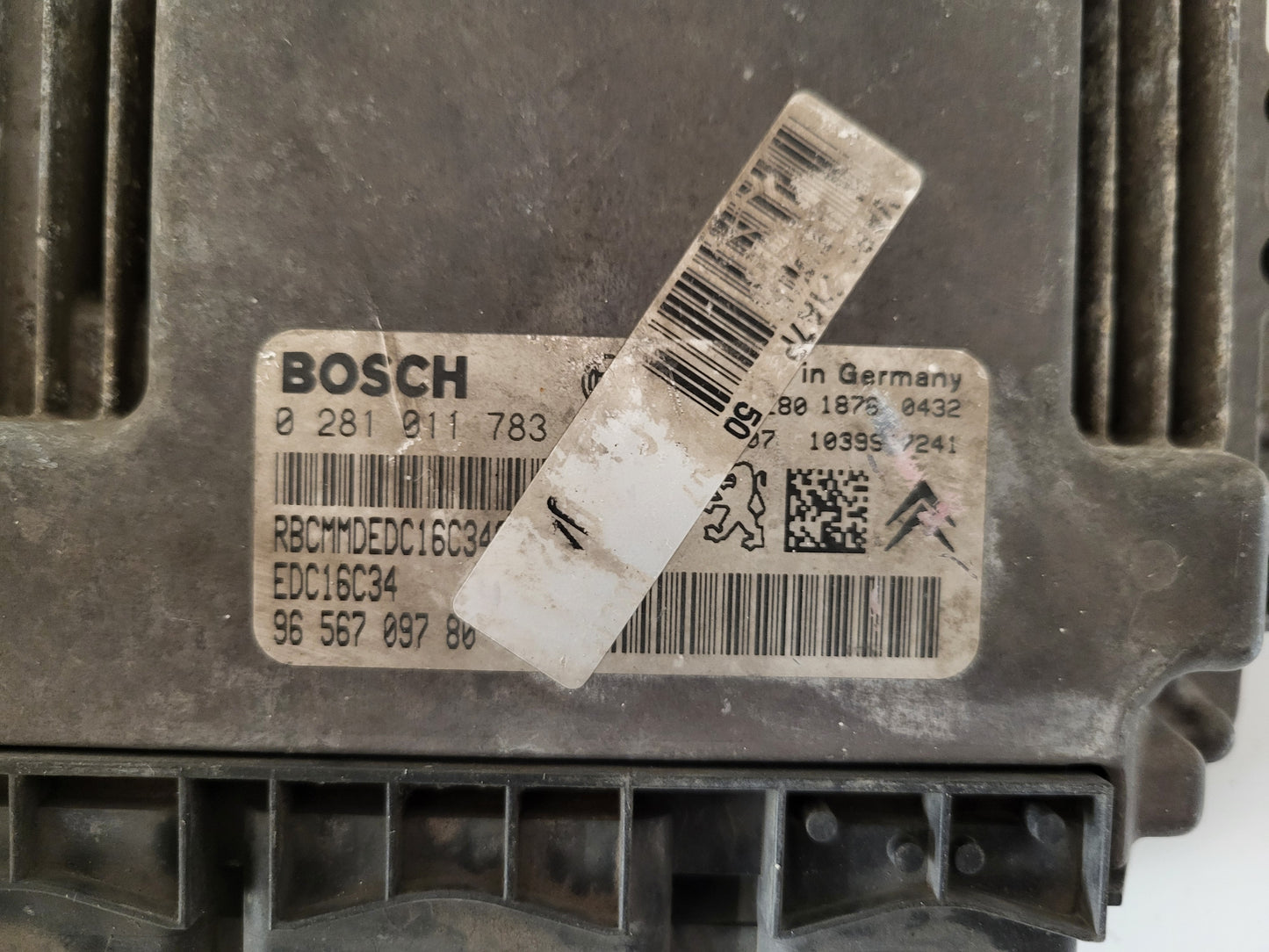 Peugeot Citroen ECU / 0281011783 / 9656709780 / EDC16C34 / 9654490280 / BOSCH