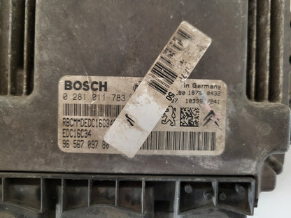 Peugeot Citroen ECU / 0281011783 / 9656709780 / EDC16C34 / 9654490280 / BOSCH