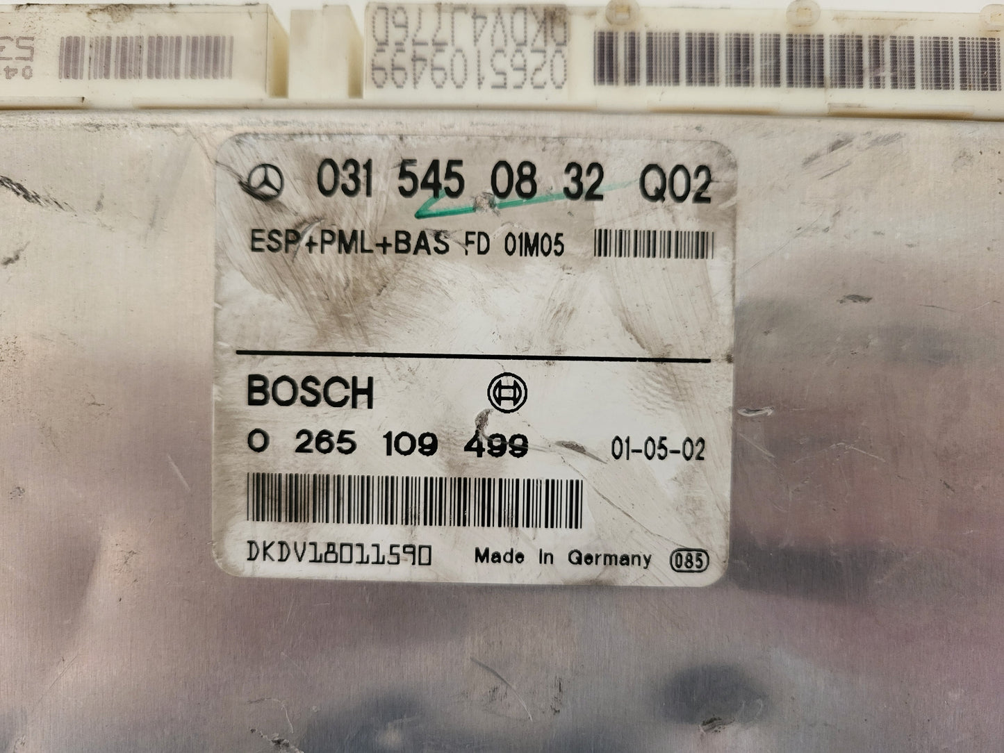 Mercedes ECU / 0315450832 / 0265109499 / BOSCH