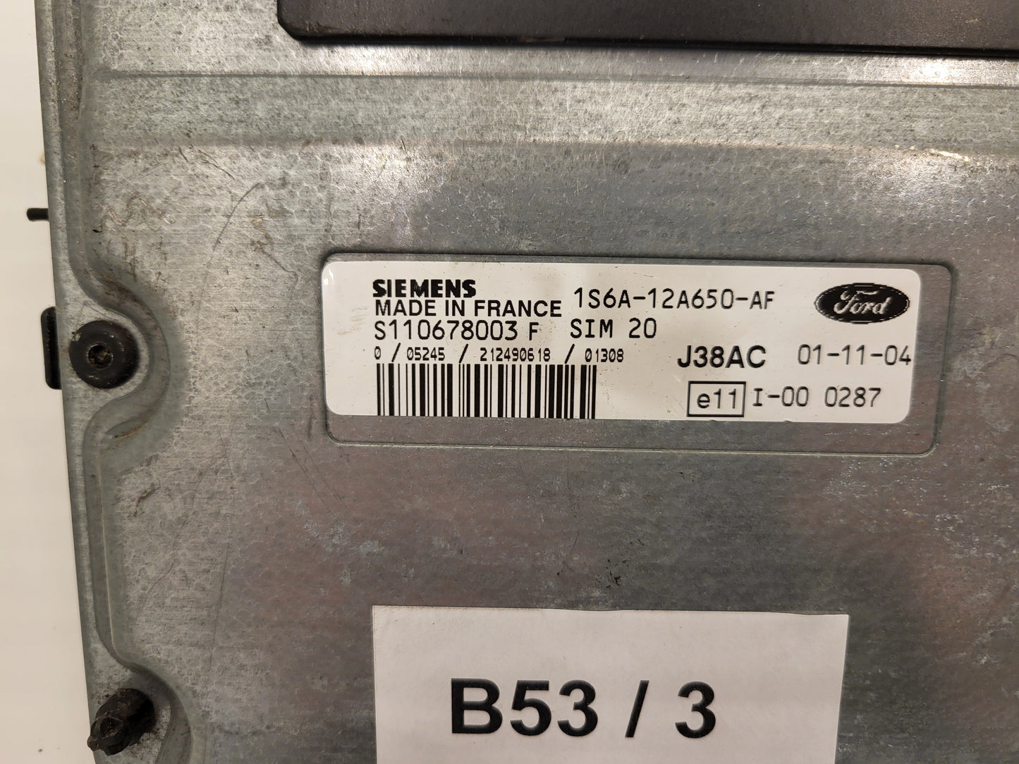 FORD FIESTA ECU / 1S6A-12A650-AF / S110678003F / SIM 20 / SIM20 / J38AC