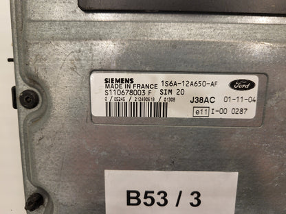 FORD FIESTA ECU / 1S6A-12A650-AF / S110678003F / SIM 20 / SIM20 / J38AC