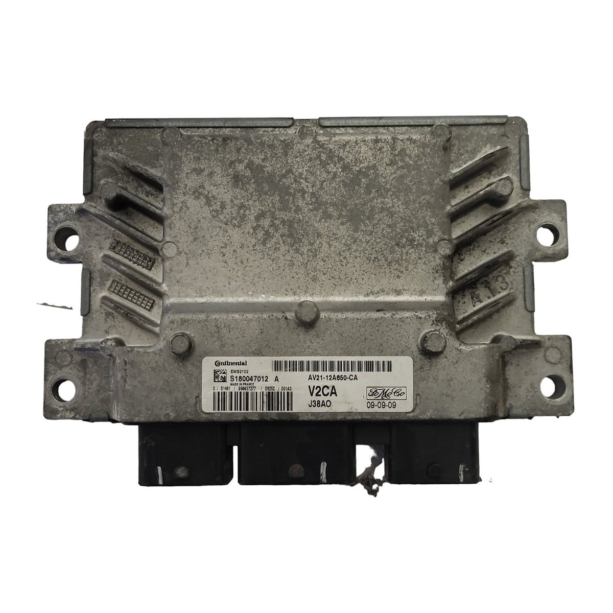 Ford ECU / S180047012A / AV21-12A650-CA / EMS2102 / V2CA / CONTINENTAL - B53-09 - 1