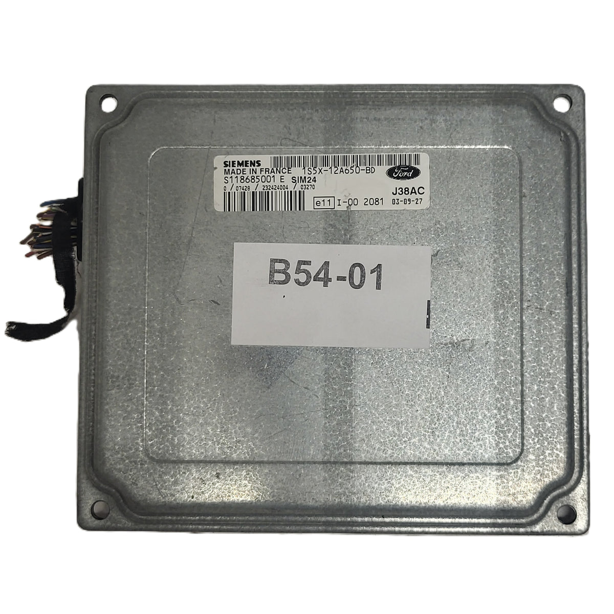 FORD FIESTA ECU / S118685001E / 1S5X-12A650-BD / SIM24 / SIEMENS - B54-01 - 1